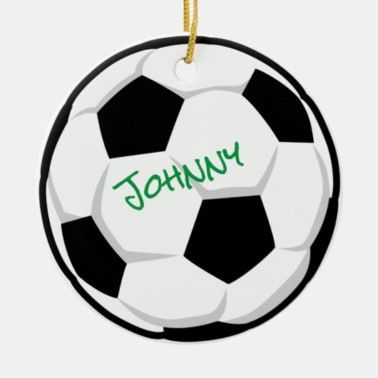 Voetbal NAAM TEAM JAAR Gepersonaliseerd Ornament (Voorkant)