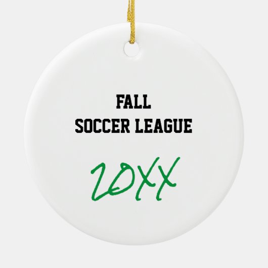 Voetbal NAAM TEAM JAAR Gepersonaliseerd Ornament (Achterkant)