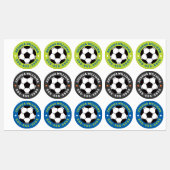 Voetbal naam telefoonaantal ronde eigenschap labels (Vel)