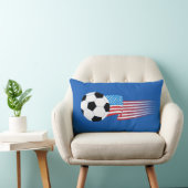 Voetbal: Navy USA Kussen (Stoel)