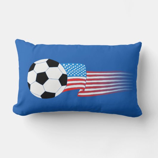 Voetbal: Navy USA Kussen (Voorkant)