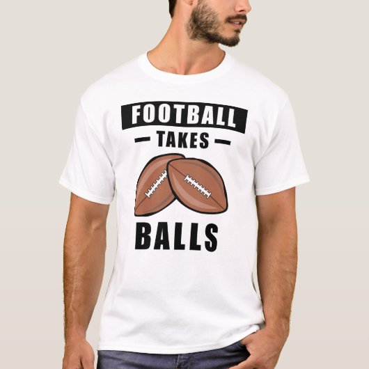 Voetbal neemt ballen - Grappig T-shirt (Voorkant)