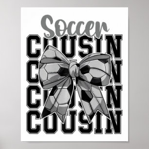 Voetbal nichtje coquette strik grootste fan sportl poster