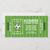 Voetbal Nieuwheid Ticket Gepersonaliseerde Sport K Feestdagenkaart (Voorkant)