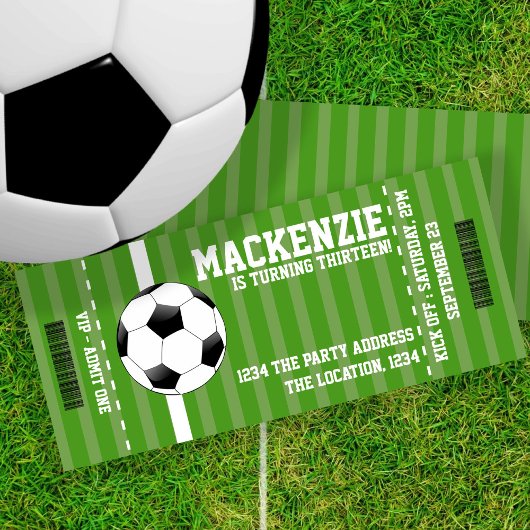 Voetbal Nieuwigheidsticket Gepersonaliseerd Kaart
