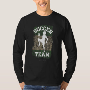 Voetbal Nigeria Vlag Voetbal Vrouwen Voetbal Meisj T-shirt