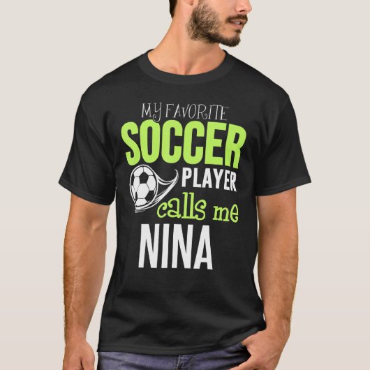 Voetbal Nina Design - Mijn favoriete speler belt m T-shirt (Voorkant)