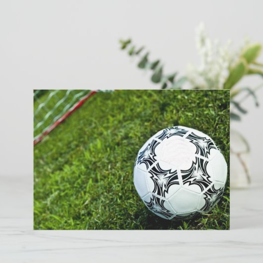 Voetbal *nodig* kaart (Staand voorkant)