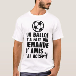 voetbal nodigt vrienden acceptatie van alcohol t-shirt