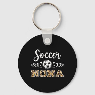Voetbal Nona Grappige Voetballer Nona Luipaard Sleutelhanger