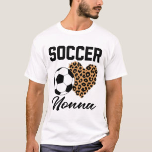 Voetbal Nonna Luipaard Hart Nonna T-shirt
