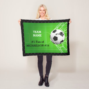 Voetbal nummer één fan van de speler fleece deken