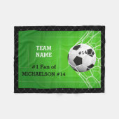 Voetbal nummer één fan van de speler fleece deken (Voorkant (Horizontaal))