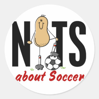 Voetbal Nut 2 Ronde Sticker