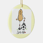 Voetbal Nut T-shirts en cadeautjes Keramisch Ornament (Rechts)