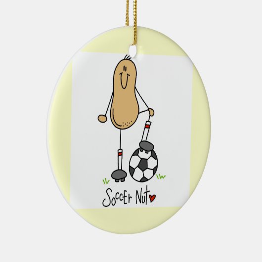 Voetbal Nut T-shirts en cadeautjes Keramisch Ornament (Rechts)