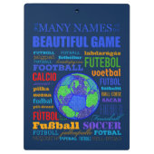 Voetbal of Football Namen Klembord (Achterkant)