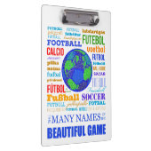 Voetbal of Football Namen Klembord (Rechts)
