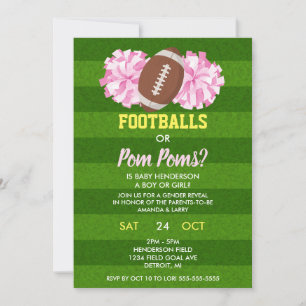 Voetbal of Pom Poms Geslacht Reveal Kaart