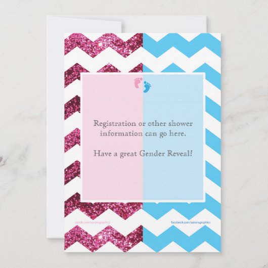 Voetbal of Sparkles Gender onthulling Uitnodiging (Achterkant)