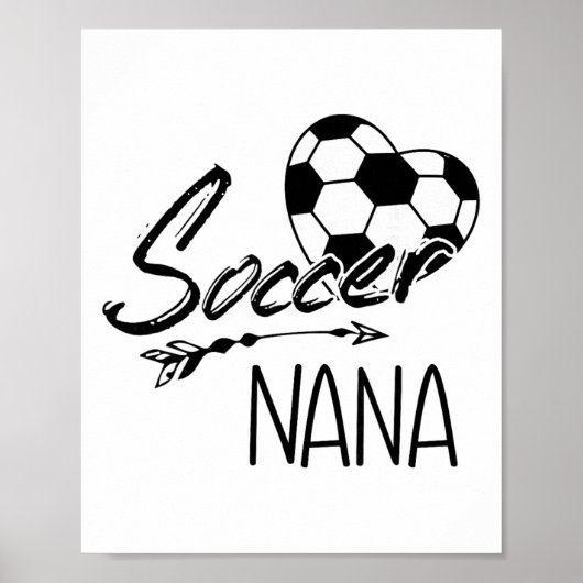 Voetbal Oma Dames Oma Cadeau Poster (Voorkant)
