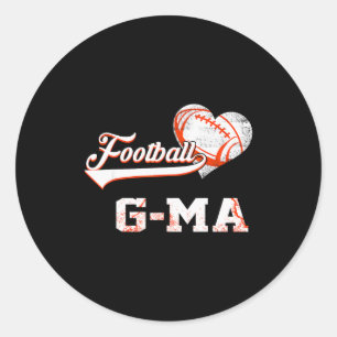 Voetbal Oma Familie Voetbalspeler Vintage Chris Ronde Sticker