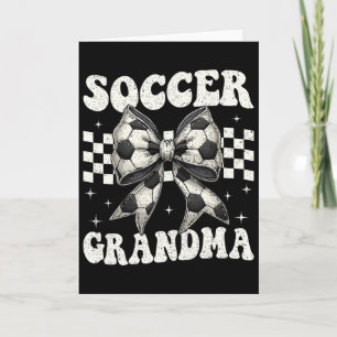 Voetbal Oma Grappige Coquette Strik Oma van Voetba Kaart