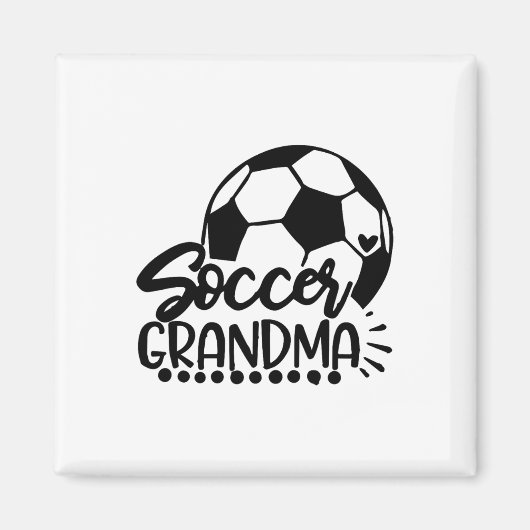 Voetbal Oma Grootmoeder Grootmoeder Ons Voetbal G Magneet (Voorkant)