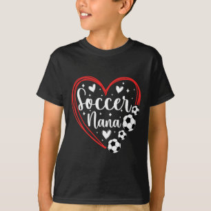 Voetbal Oma Grootmoeder Hart Oma Van Een Voetballe T-shirt