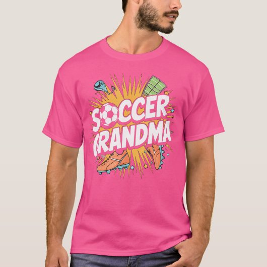 Voetbal Oma Grootmoeder Voetballer T-shirt (Voorkant)