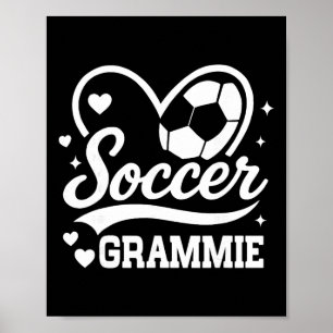 Voetbal Oma Hart Liefde Voetbalspeler Poster