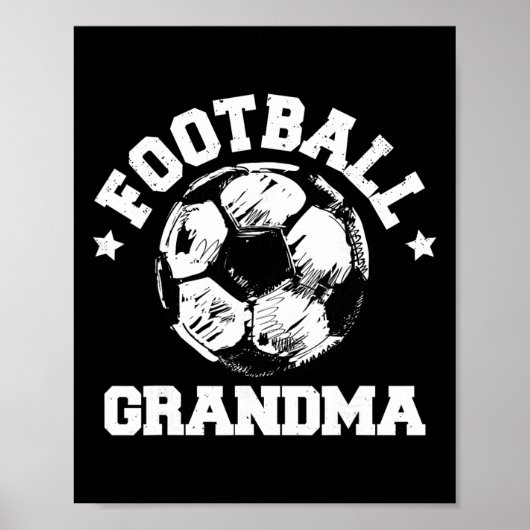 Voetbal Oma Schets Voetbal Ll Trots Wedstrijd Dag Poster (Voorkant)