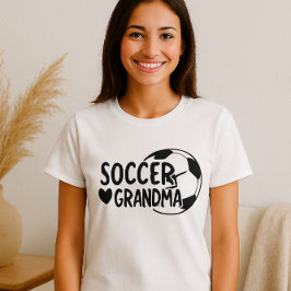 Voetbal oma Shirt – Schattige Hart & Ball Design