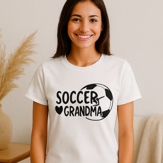 Voetbal oma Shirt – Schattige Hart & Ball Design