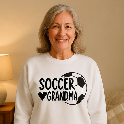Voetbal oma Shirt – Schattige Hart & Ball Design