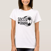 Voetbal oma Shirt – Schattige Hart & Ball Design (Voorkant)