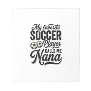 Voetbal Oma Vintage Gravure Familie Speler Shirt_ Notitieblok