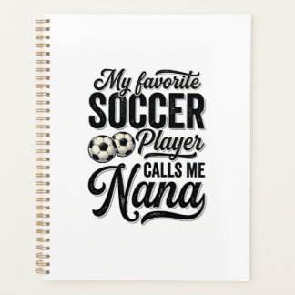 Voetbal Oma Vintage Gravure Familie Speler Shirt_ Planner