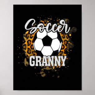 Voetbal oma vintage voetbal familie bijpassend T-s Poster