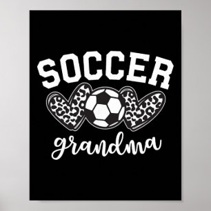 Voetbal oma voetbal grootmoeder spel dag moeder' poster