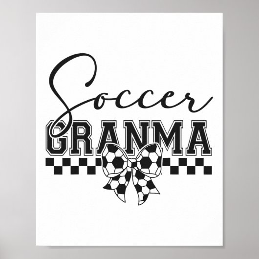 Voetbal oma voetbal grootmoeder spel dag Moeder' Poster (Voorkant)