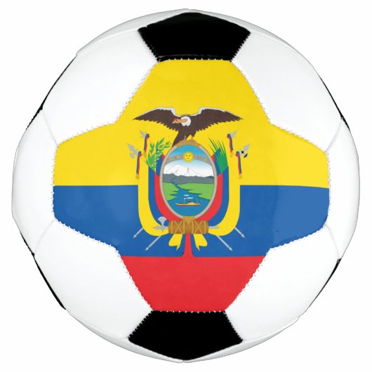 Voetbal onder de vlag van Equador (Voorkant)