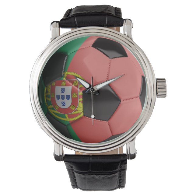 Voetbal onder Portugese vlag Horloge (Voorkant)