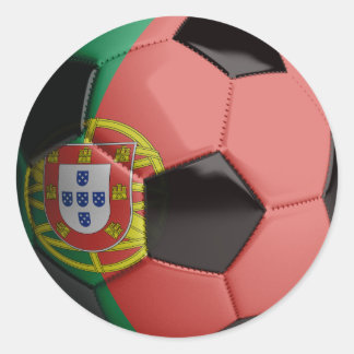 Voetbal onder Portugese vlag Ronde Sticker