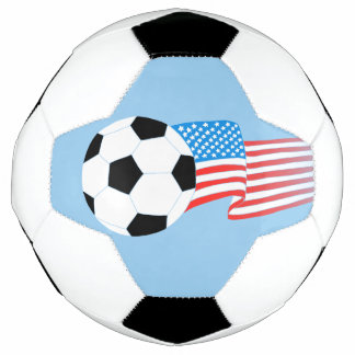Voetbal Ontwerp Met Amerikaanse Vlag In Blauwe Kle
