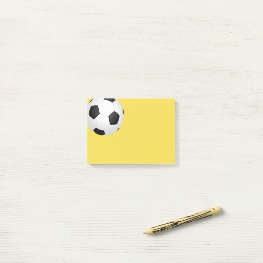 voetbal ontwerp post geel post-it® notes (Op bureau)
