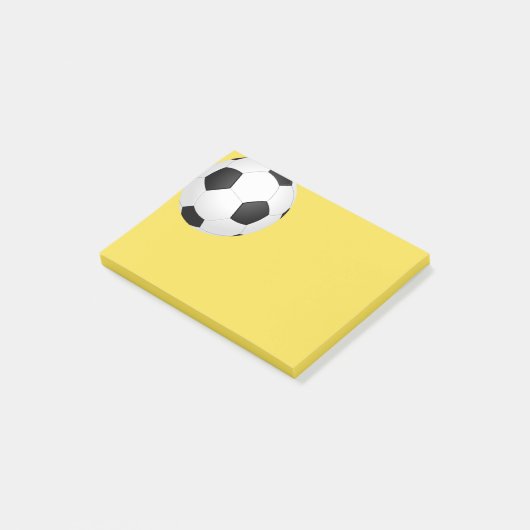 voetbal ontwerp post geel post-it® notes (Schuin)