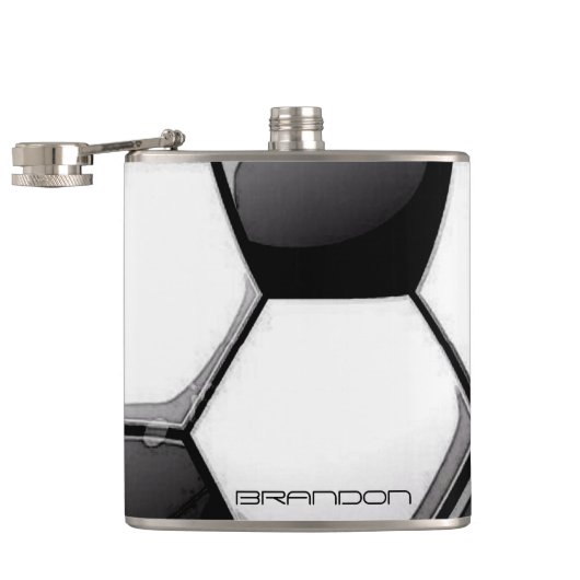 Voetbal Ontwerpkolf Heupfles (Geopend)