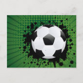 Voetbal op achtergrond Rays Briefkaart (Voorkant)