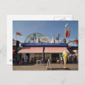 Voetbal op Coney Island Amusement Briefkaart (Voorkant / Achterkant)